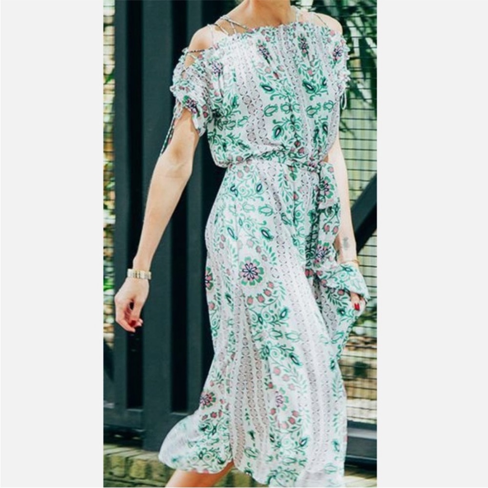 Tory Burch Floral Off-Shoulder Dress
